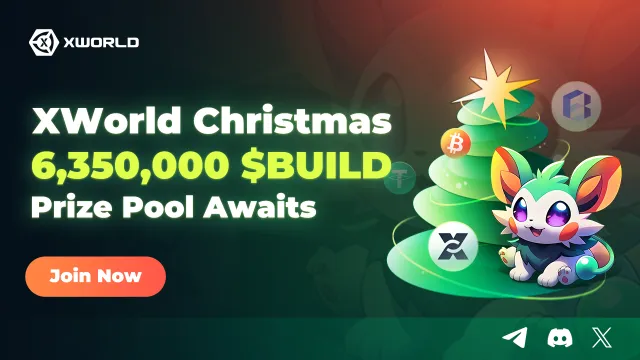 XWorld Christmas Event: 6,350,000 $BUILD Prize Pool Awaits!